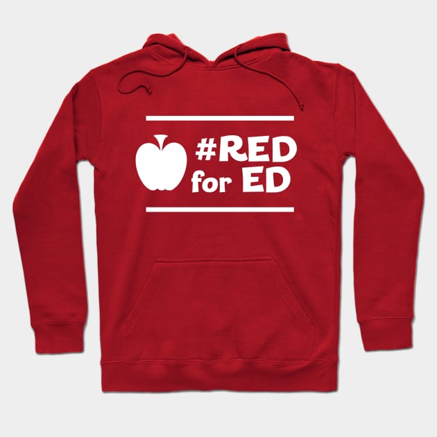 Red for Ed (funky) Hoodie by haberdasher92